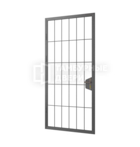 Решетчатая стальная дверь входная с ковкой и порошковым напылением в дом ТДР-1-1